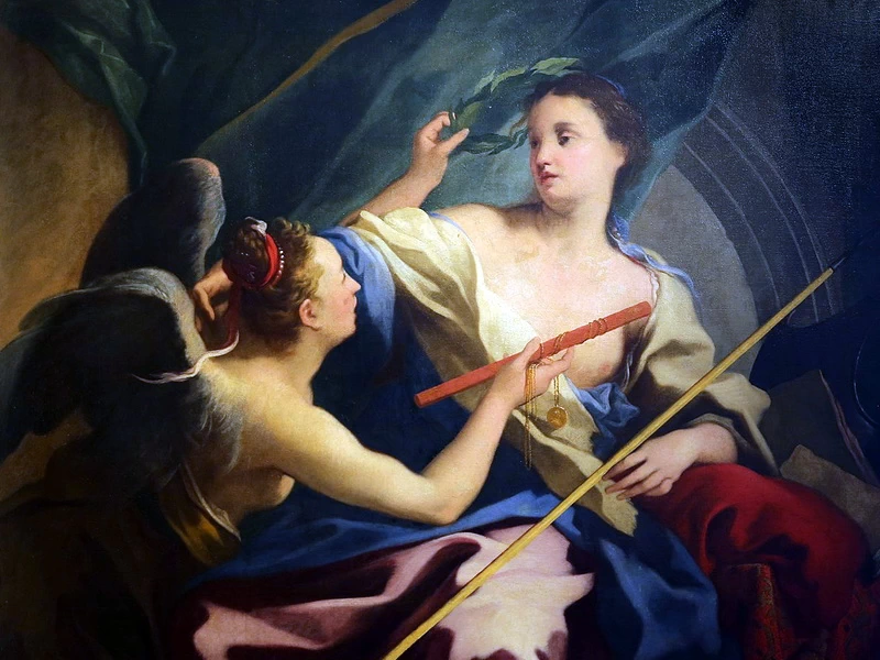 1656-Simone Brentana - Allegoria della Fama che incorona il Merito - Museo di Castelvecchio